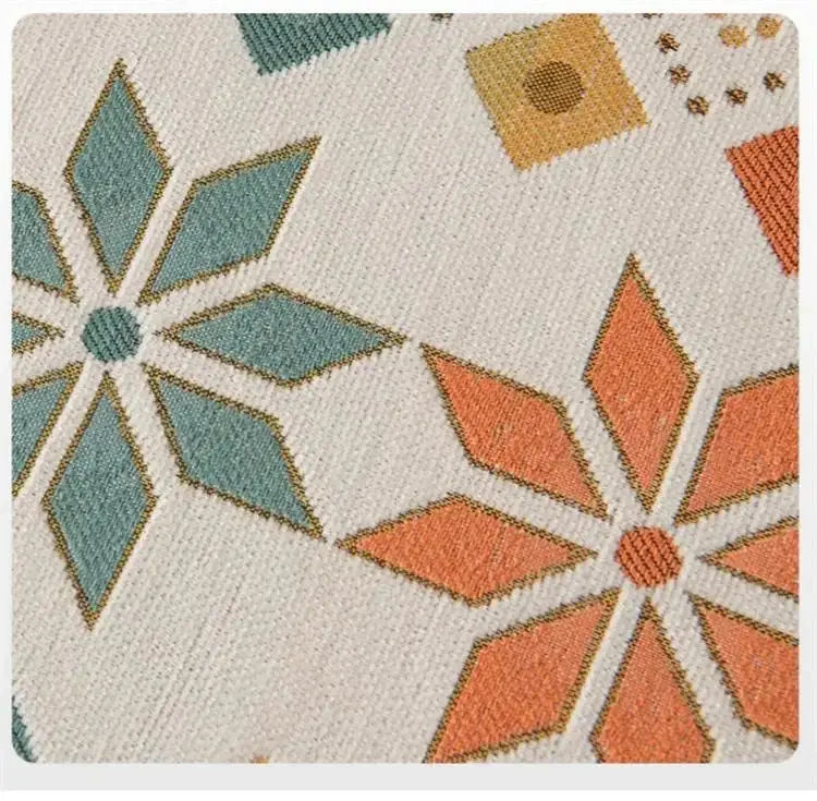 Capa de Sofá Decorativa Boho 100% Poliéster com Estampa Étnica e Franjas Casamarella