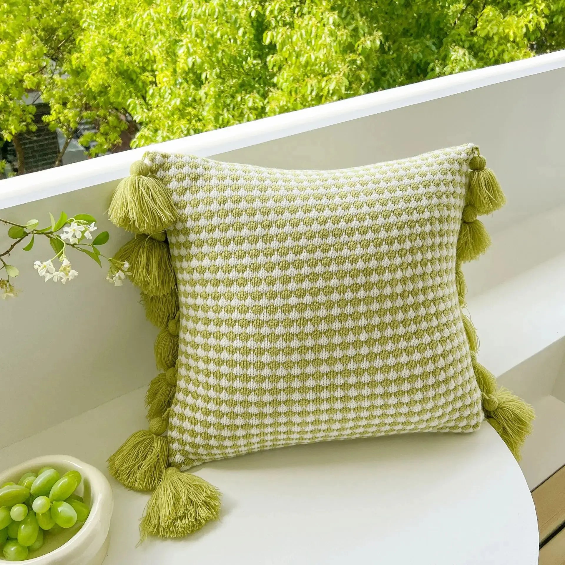 Capas de Almofadas com Tramas e Borlas - Estilo e Conforto Casamarella