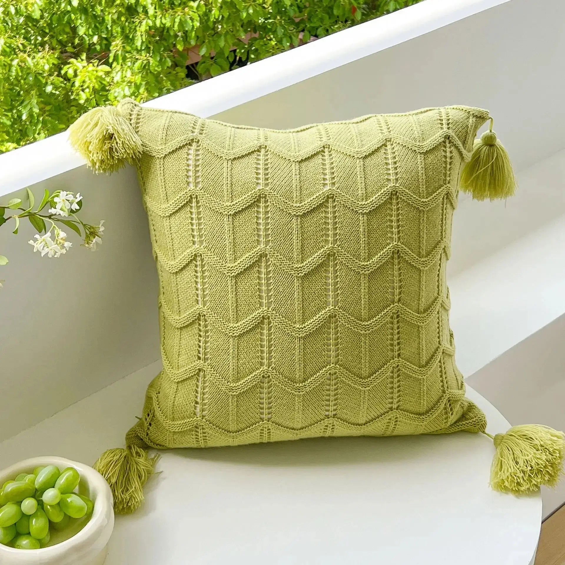 Capas de Almofadas com Tramas e Borlas - Estilo e Conforto Casamarella