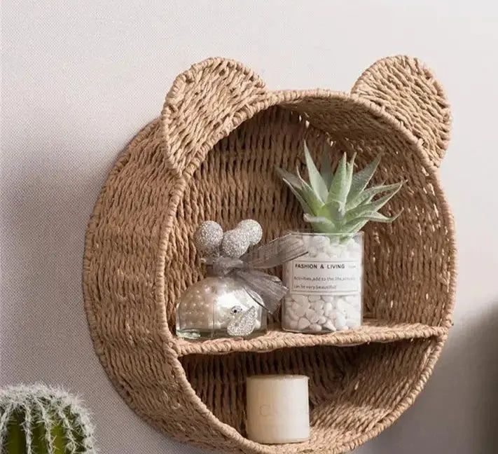 Cesta Decorativa de Parede Estilo Rústico Casamarella