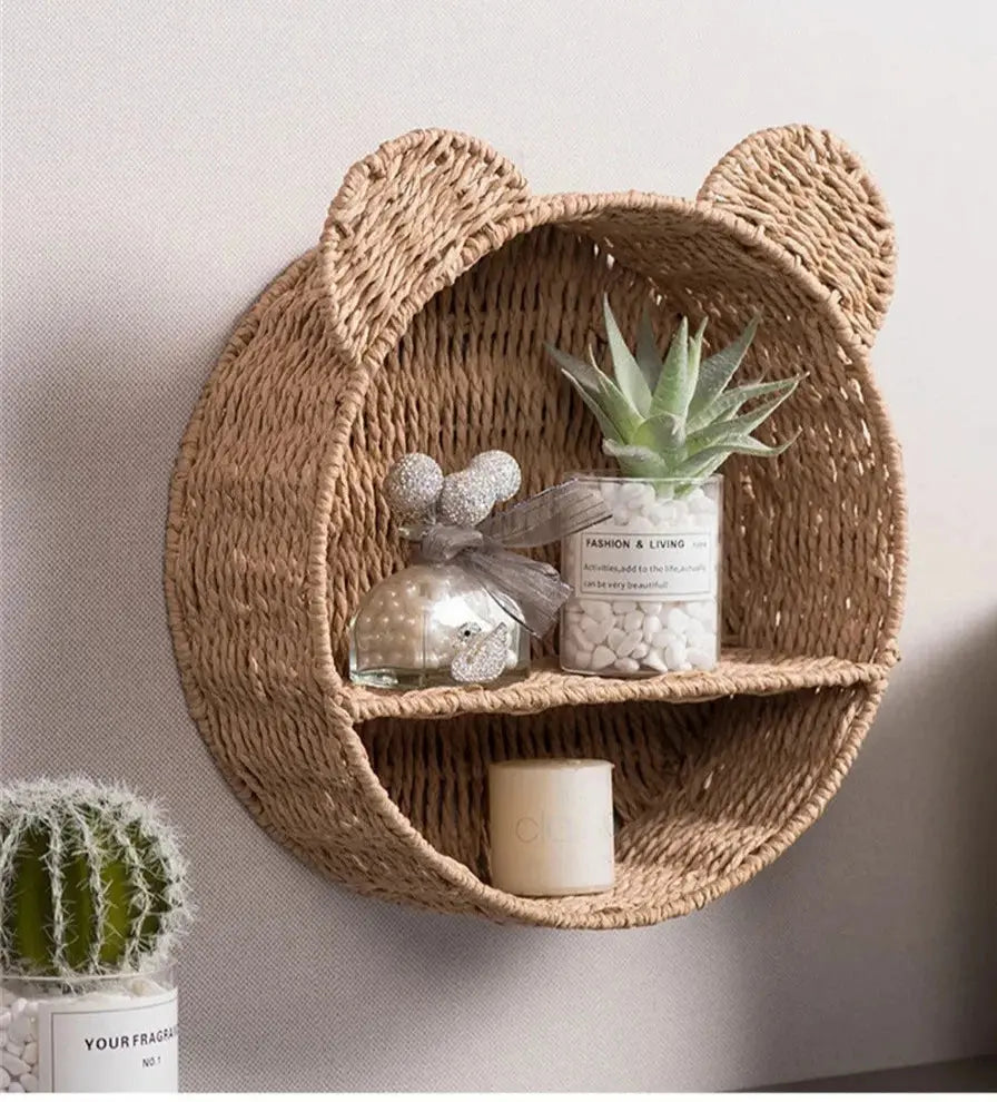 Cesta Decorativa de Parede Estilo Rústico Casamarella