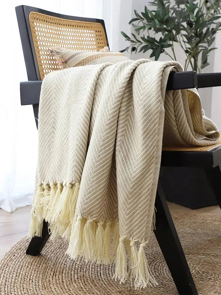 Cobertor Nórdico Listrado Jacquard Casamarella