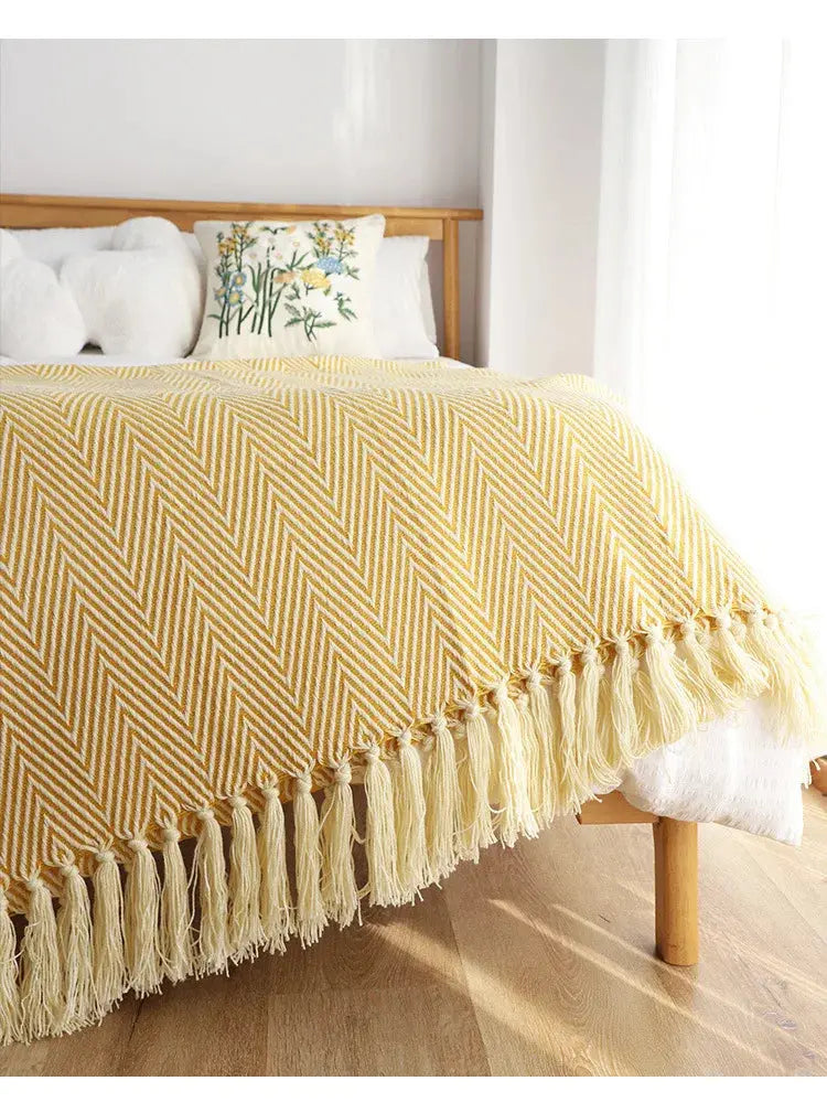 Cobertor Nórdico Listrado Jacquard Casamarella
