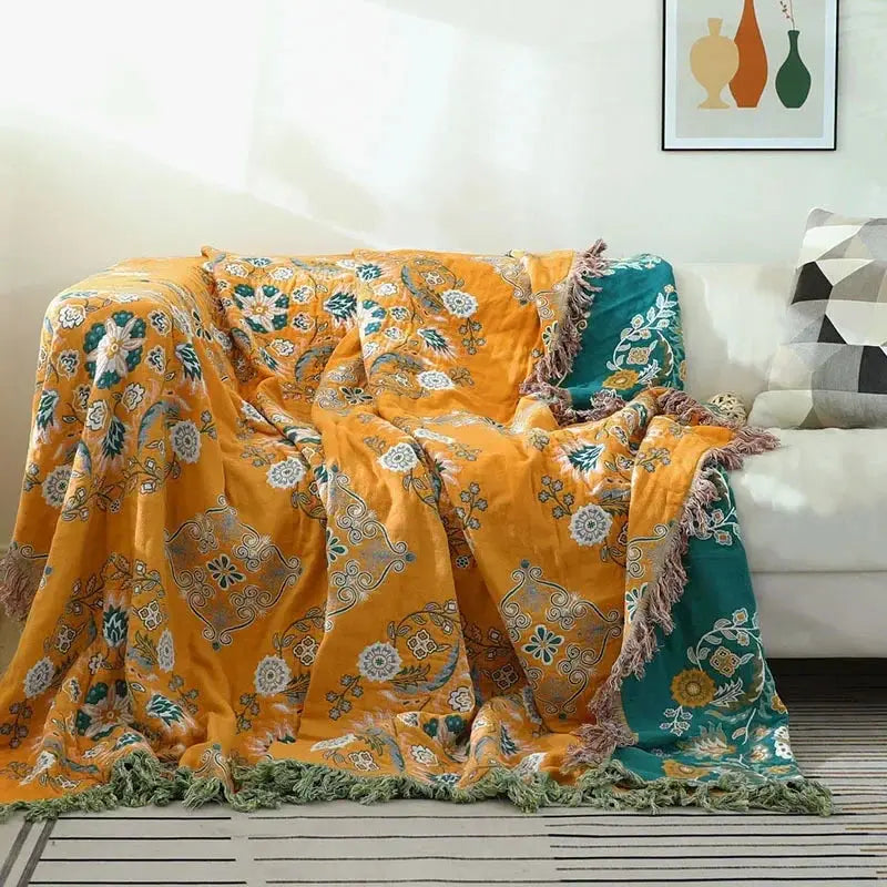 Cobertor de Algodão Boêmio Boho Casamarella