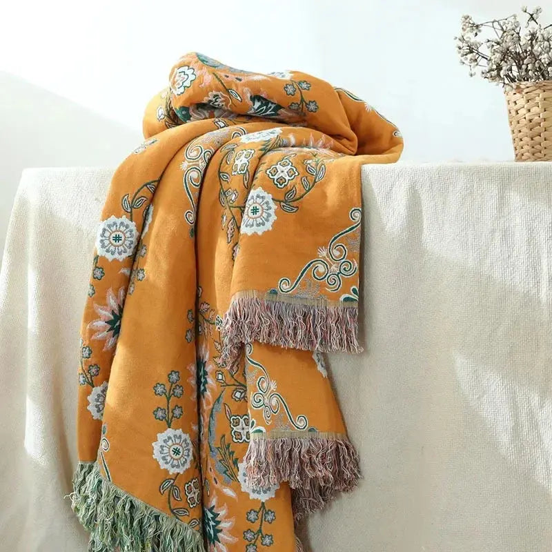 Cobertor de Algodão Boêmio Boho Casamarella