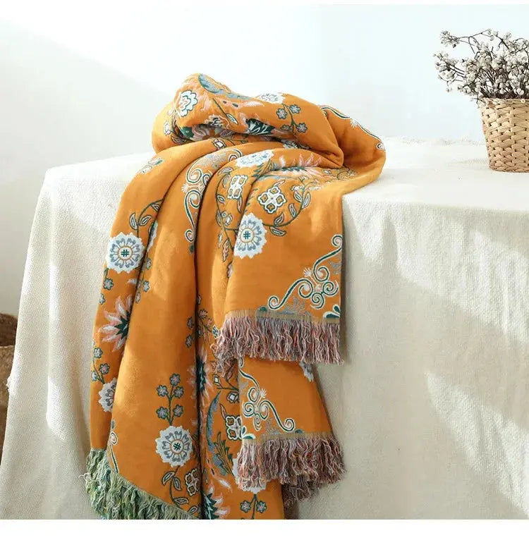 Cobertor de Algodão Boêmio Boho Casamarella