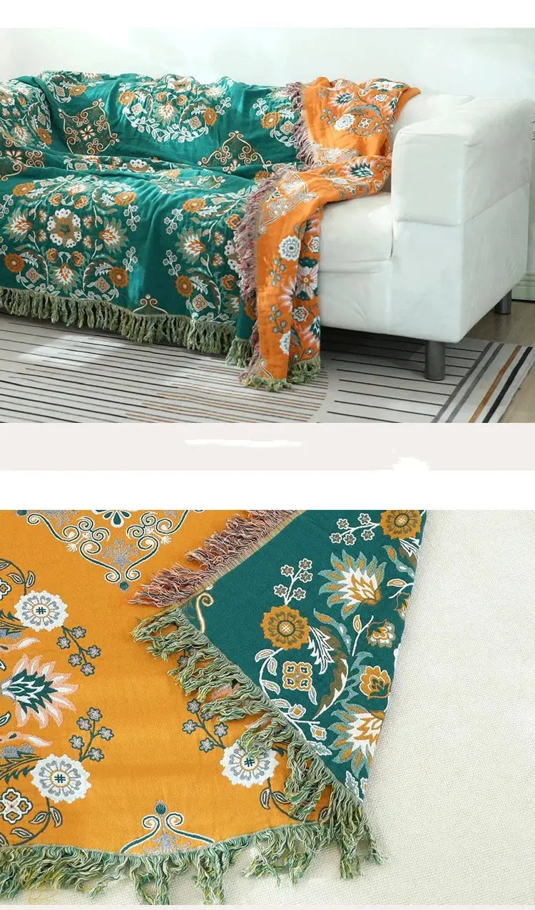 Cobertor de Algodão Boêmio Boho Casamarella