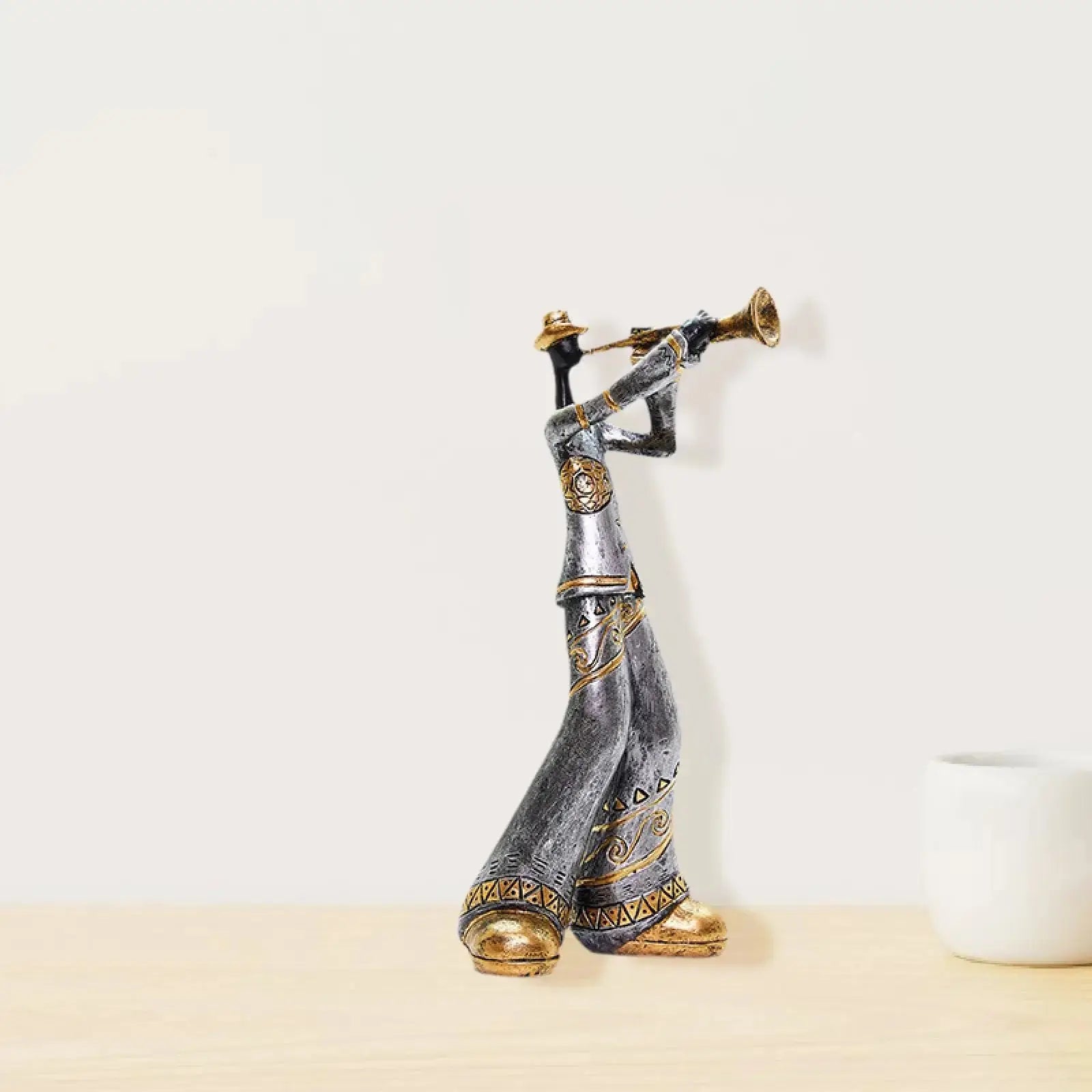 Estatuetas Decorativas de Banda Musical em Resina Casamarella