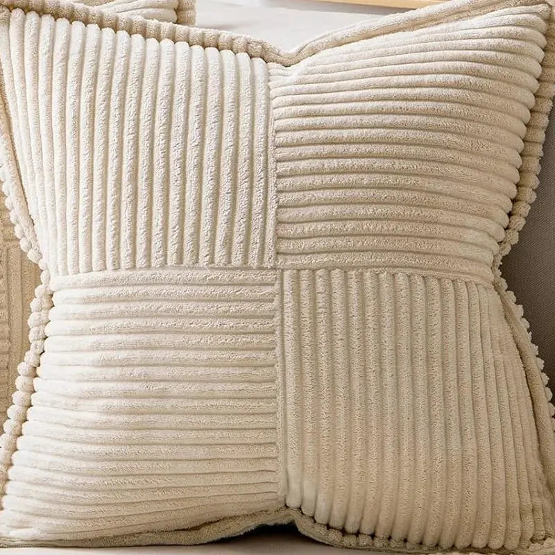 Fronha de Veludo Cotelê de 45x45cm para Decoração de Sofá Casamarella
