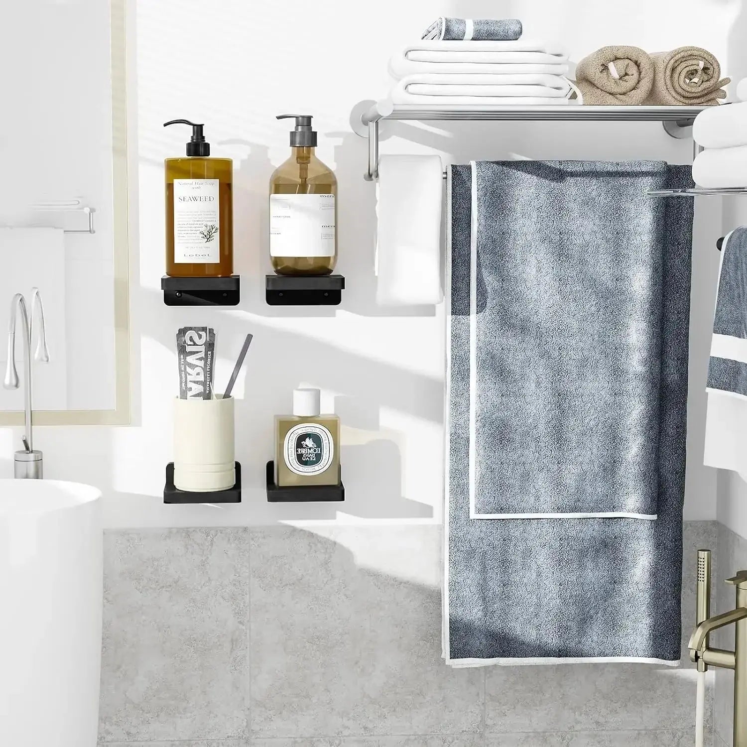 Kit com 4 Prateleiras Flutuantes Pequenas para Parede Casamarella