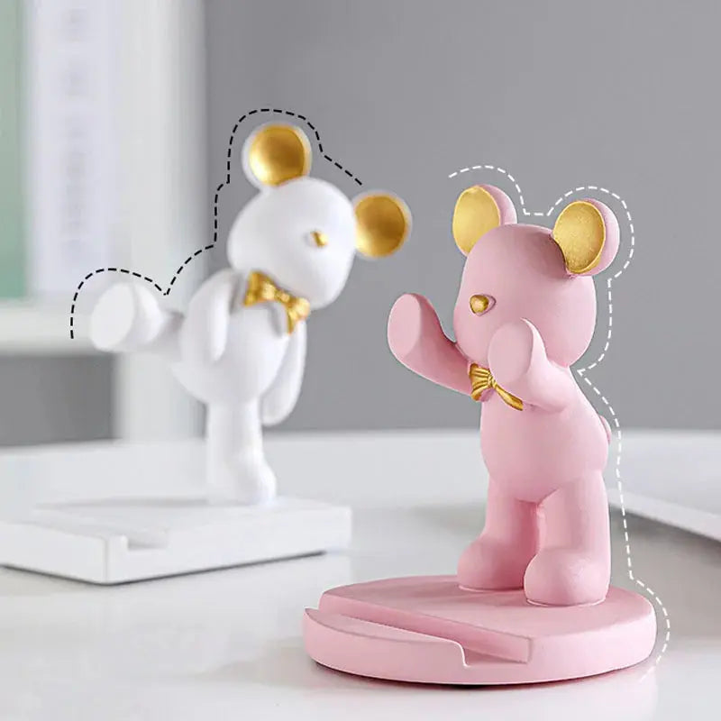 Suporte Decorativo para Celular - Ursinho Charmoso Casamarella