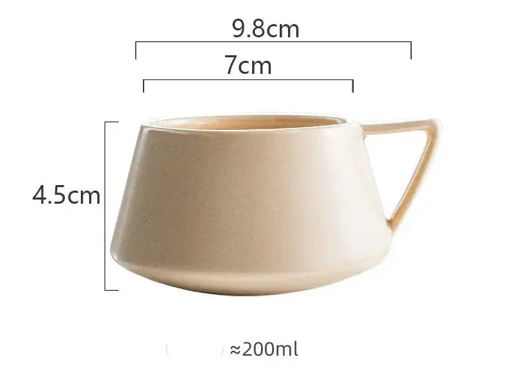 Xícara e Pires de Cerâmica Estilo Nórdico Casamarella