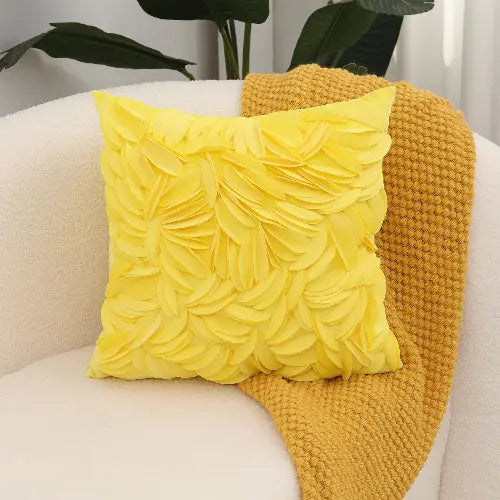 Capa de Almofada com Folhas de Pétalas - Maciez e Elegância Casamarella
