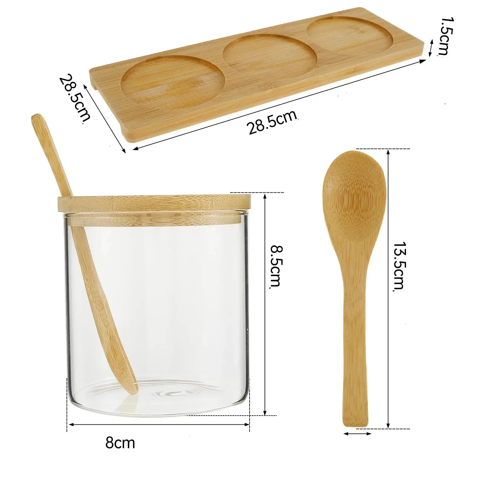 Conjunto de Potes de Condimento de 3 peças Casamarella