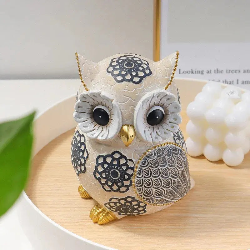 Estatueta de Coruja para Decoração de Mesa Casamarella