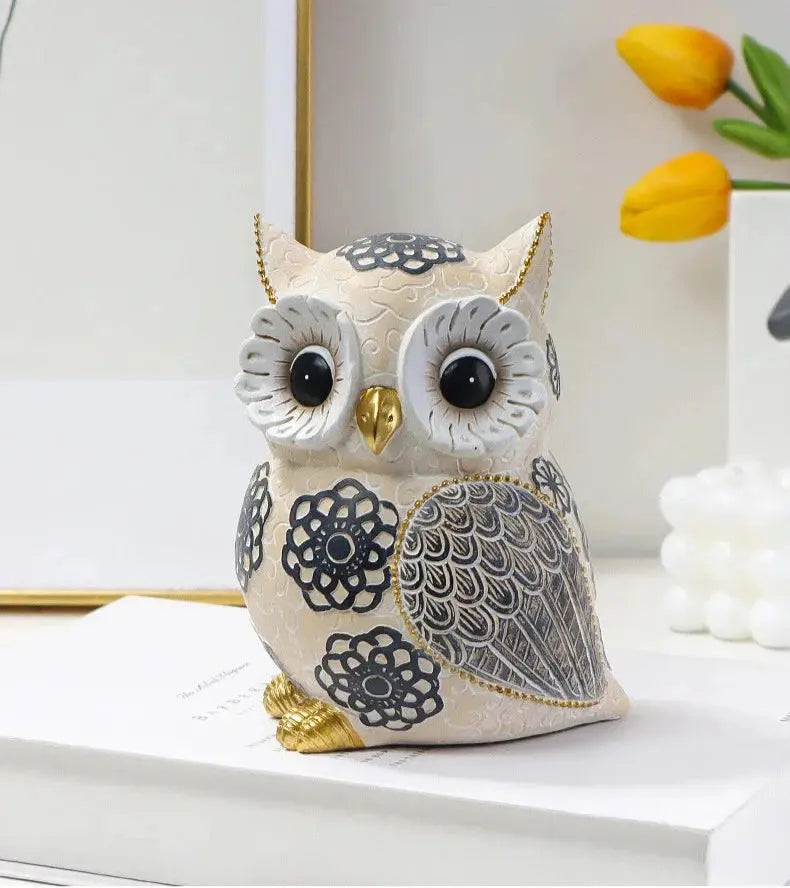 Estatueta de Coruja para Decoração de Mesa Casamarella