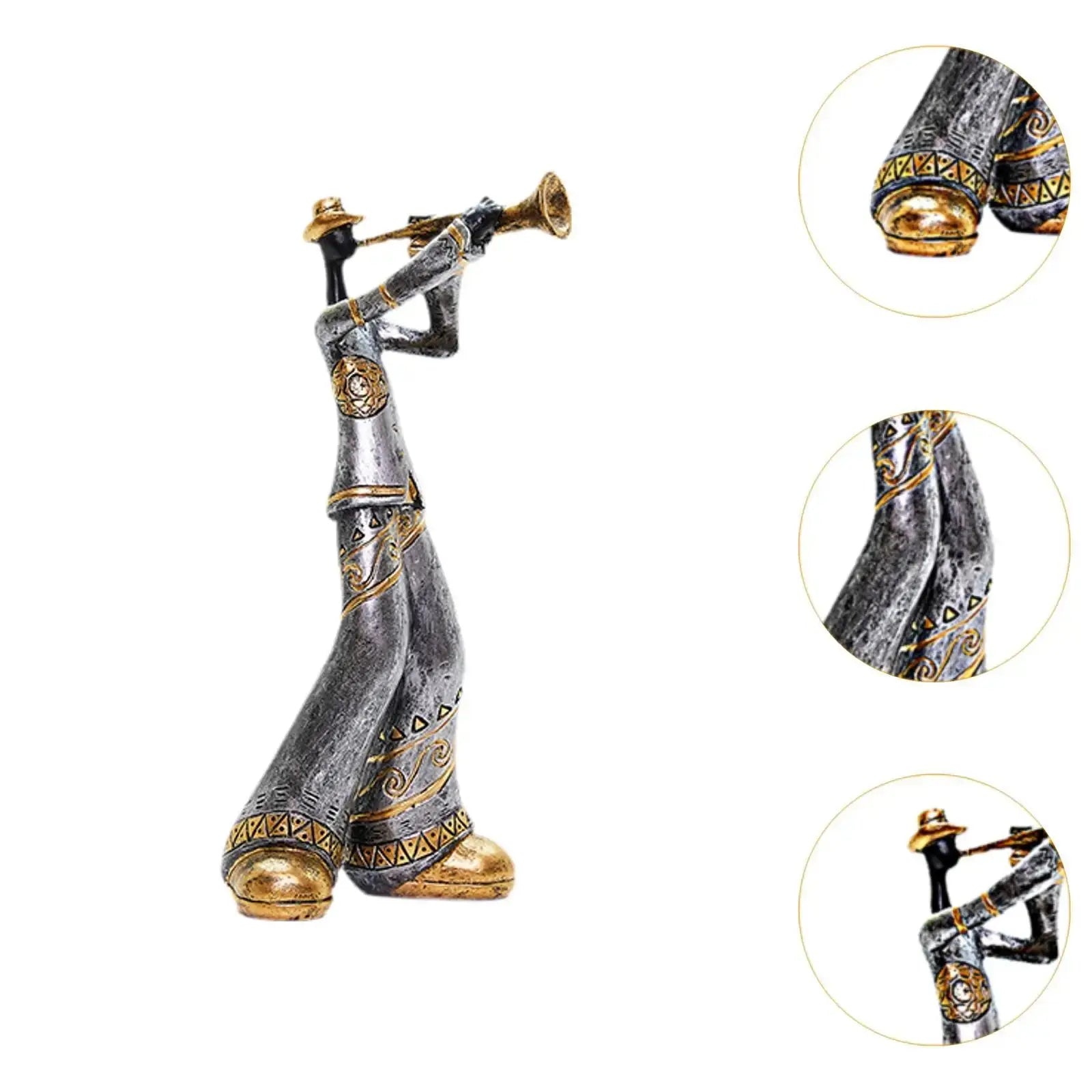 Estatuetas Decorativas de Banda Musical em Resina Casamarella