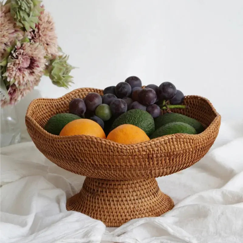 Fruteira Decorativa de Rattan Casamarella