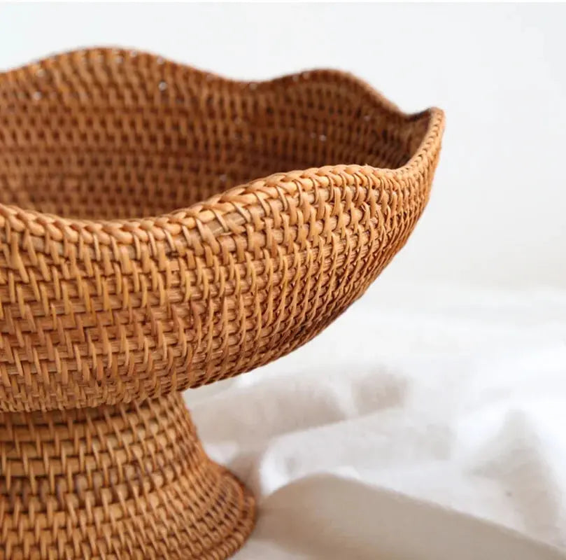 Fruteira Decorativa de Rattan Casamarella