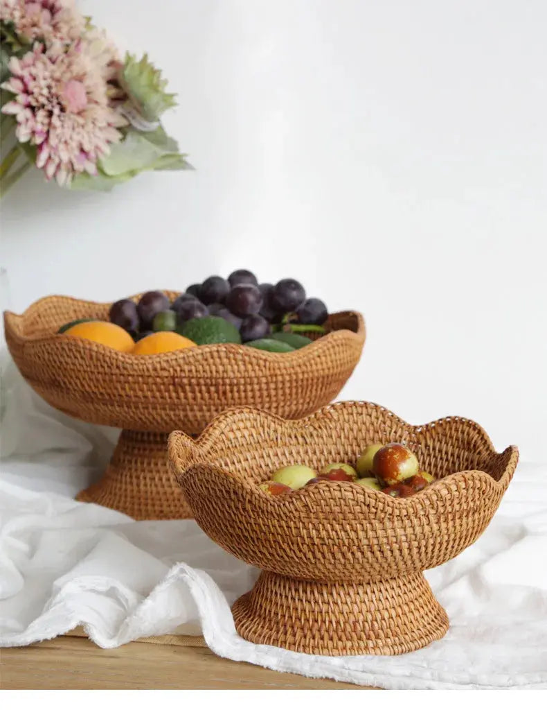 Fruteira Decorativa de Rattan Casamarella