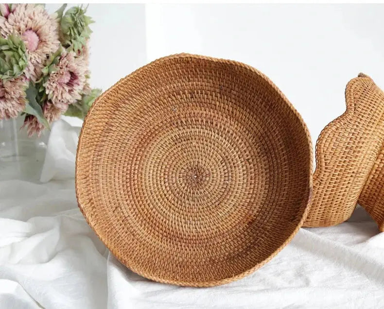 Fruteira Decorativa de Rattan Casamarella