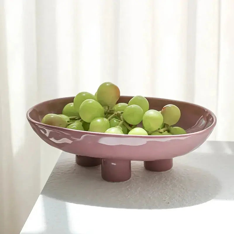 Fruteira de Mesa de Cerâmica Decorativa Casamarella