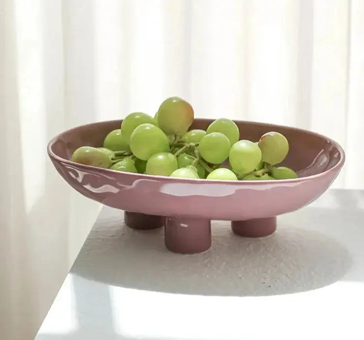 Fruteira de Mesa de Cerâmica Decorativa Casamarella